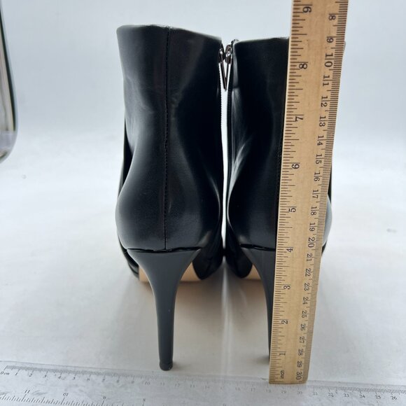 XYD Elegant High Heel Stiletto Ankle Boot Peep Toe Pumps Booties for Women Black - Picture 4 of 7